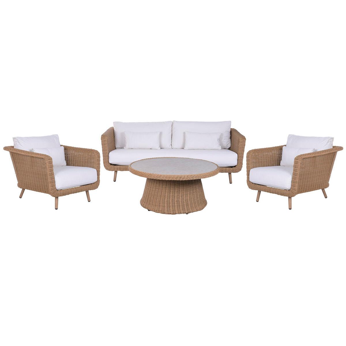 Sofá de Jardín Home ESPRIT Blanco Natural 188 X 89 X 65 CM