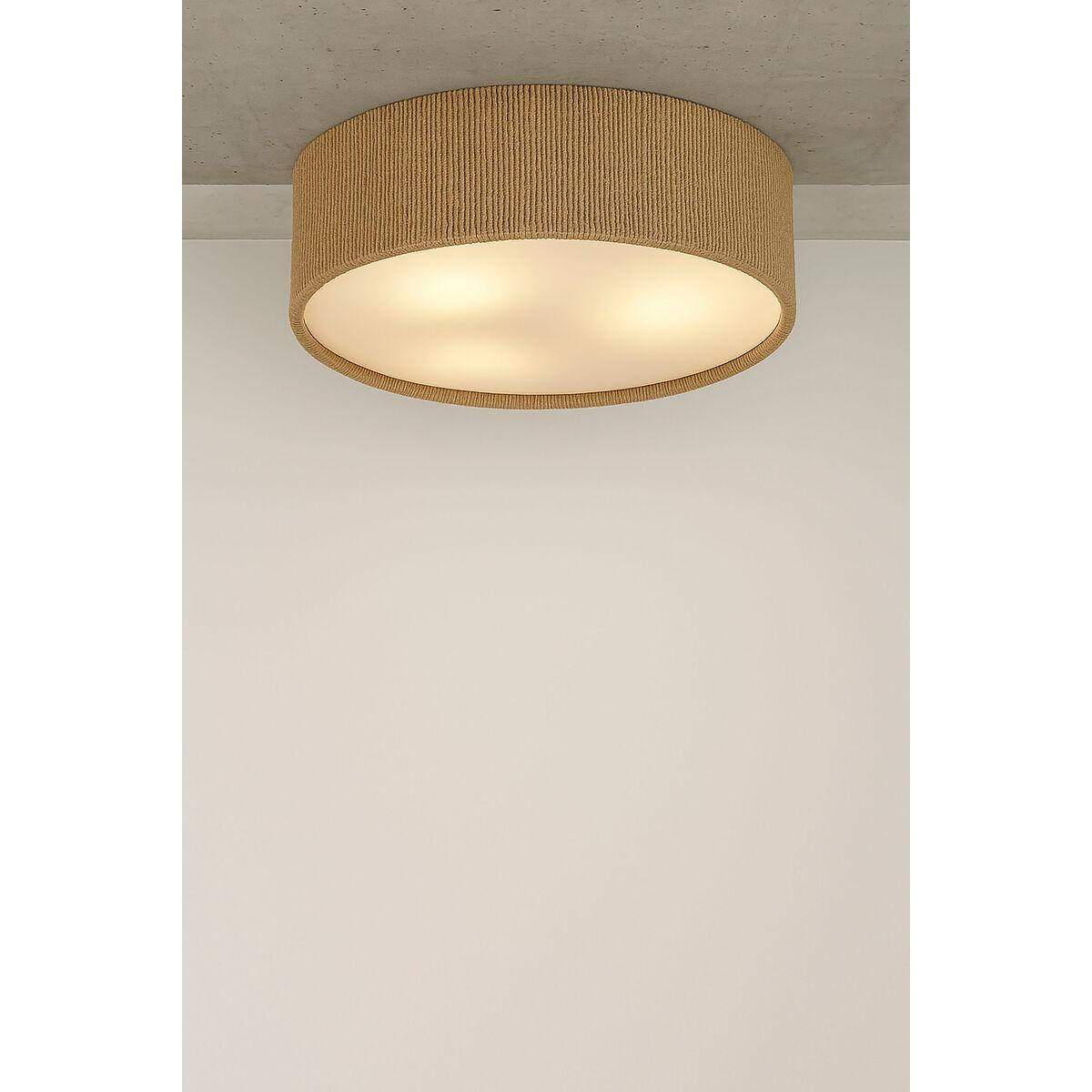 Lámpara de Techo Home ESPRIT Marrón Cuerda 50 W