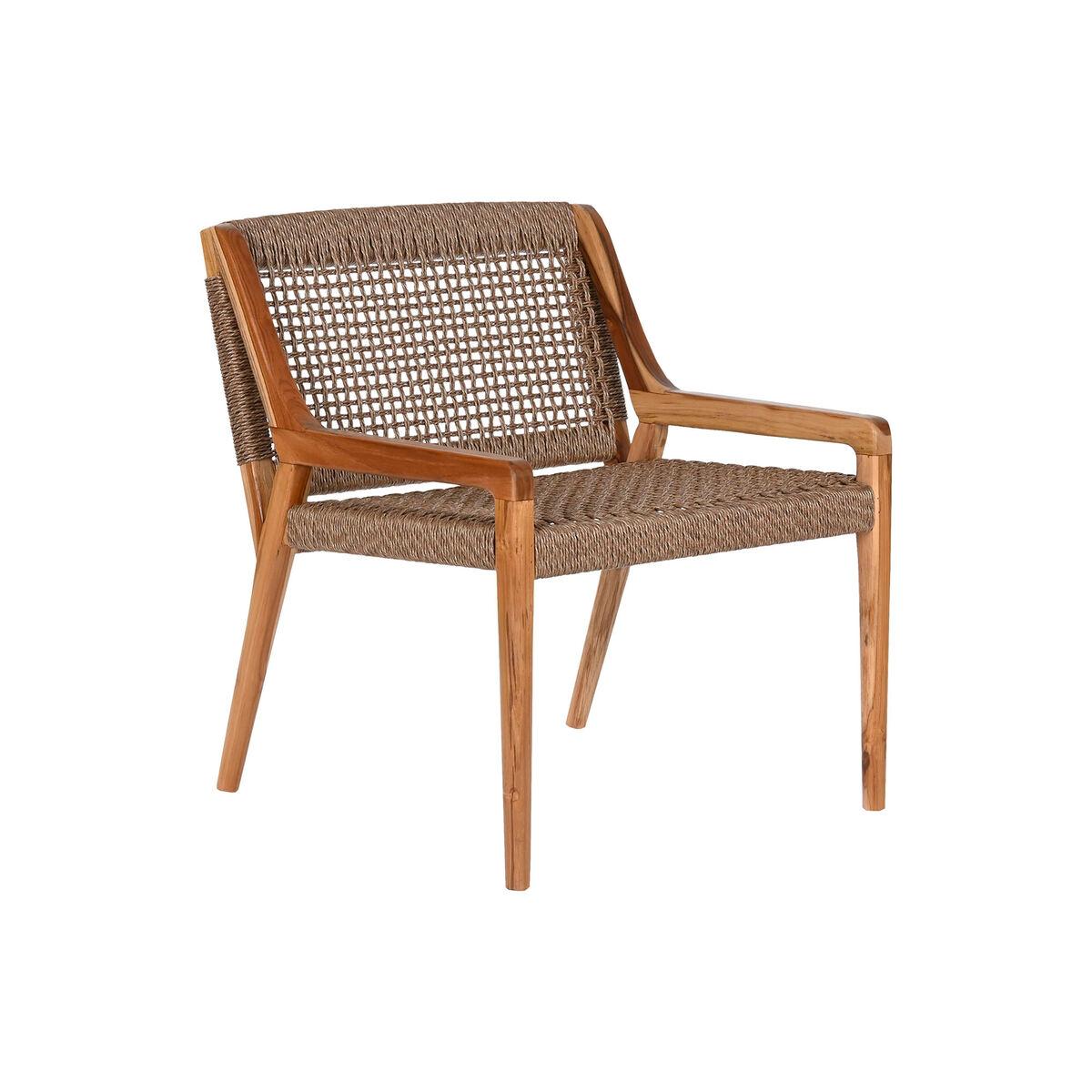 Butaca Home ESPRIT Marrón Teca Fibra sintética 65 X 62 X 72 CM