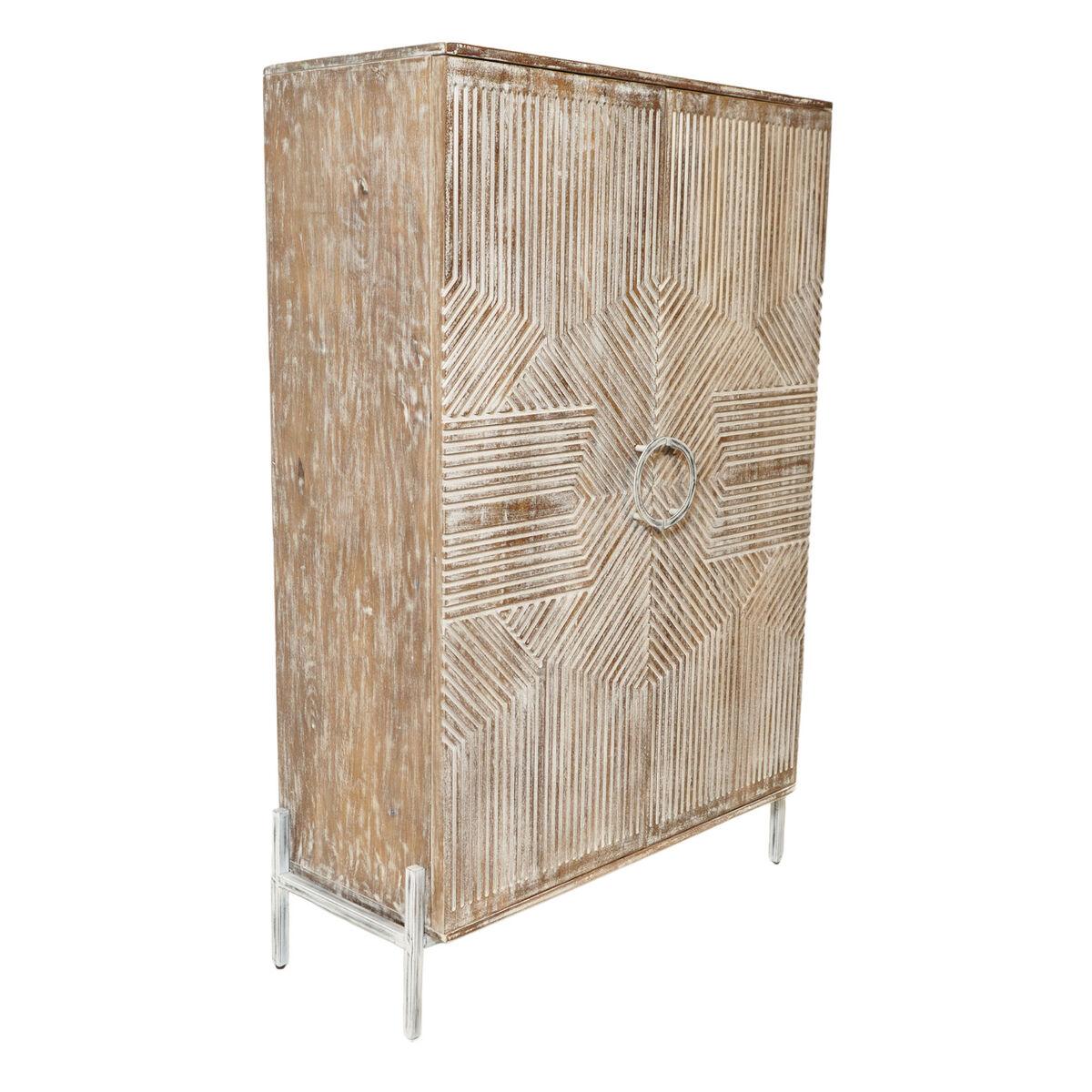 Armario Home ESPRIT Blanco Madera de mango 85 x 38 x 134 cm