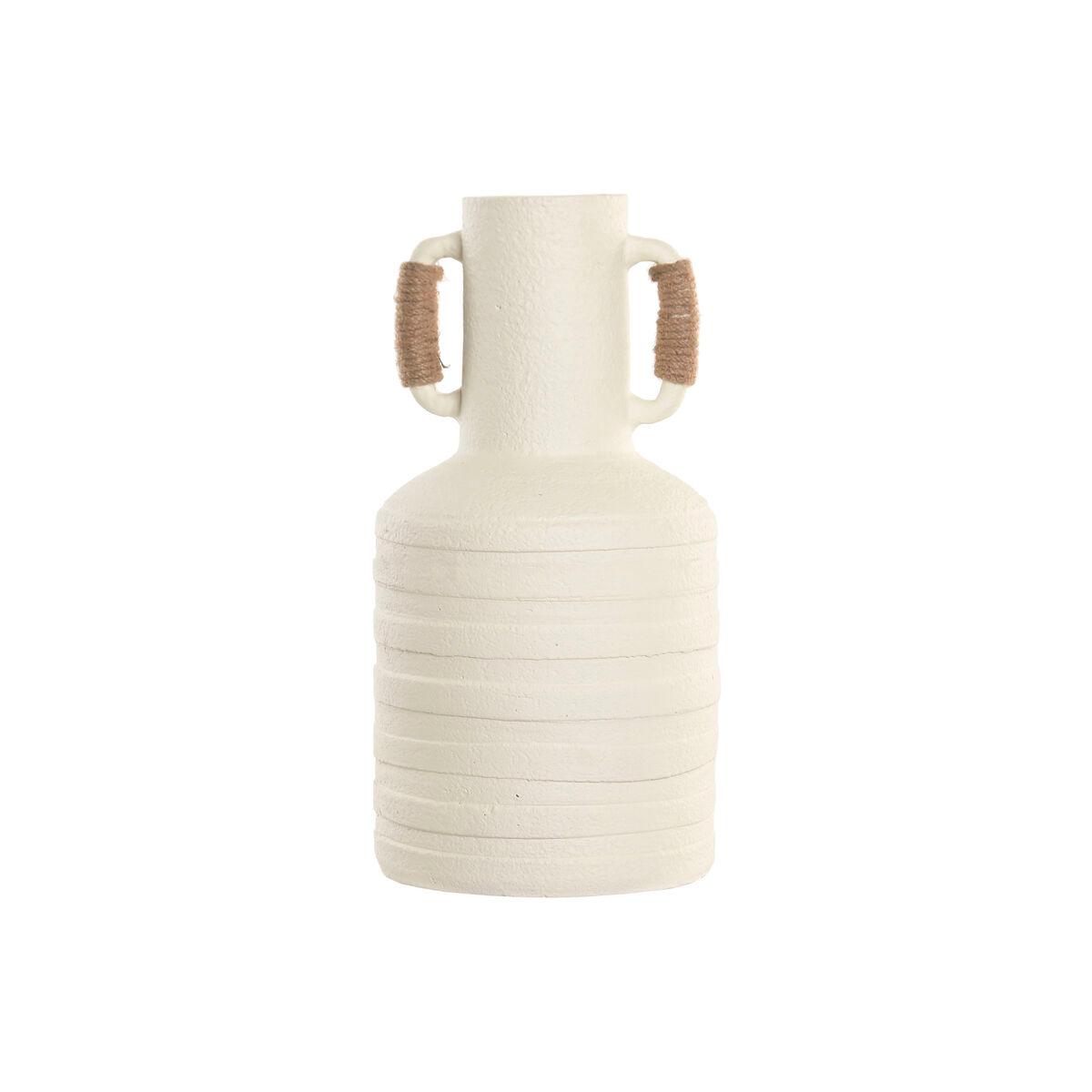 Jarrón Home ESPRIT Blanco Marrón claro Terracota