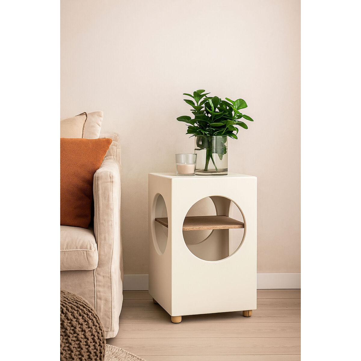 Mesa auxiliar Home ESPRIT Blanco 40 x 40 x 60 cm