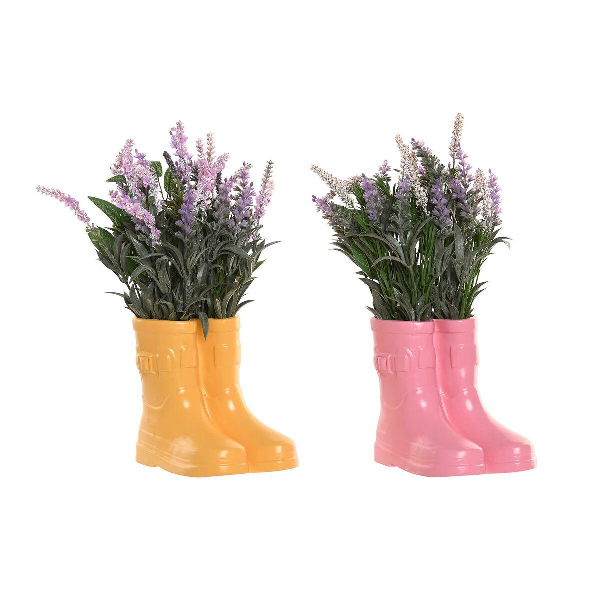 Planta Decorativa Home ESPRIT Cerámica Polietileno 23 X 25,5 X 39 CM (2 Unidades)