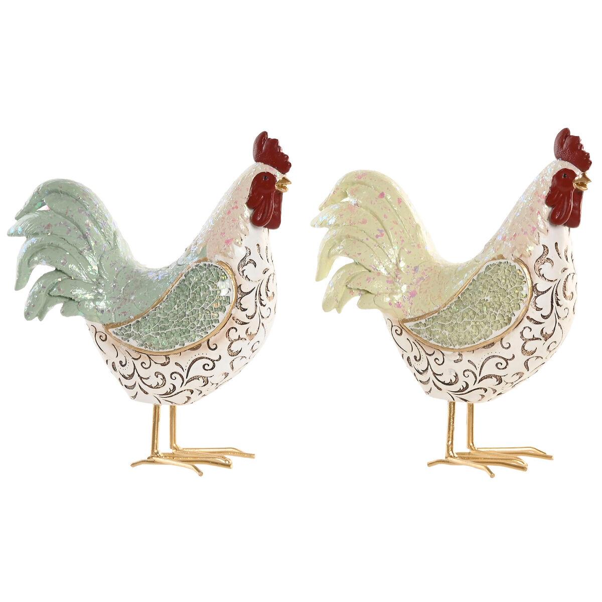 Figura Decorativa Home ESPRIT Verde Gallo (2 Unidades)