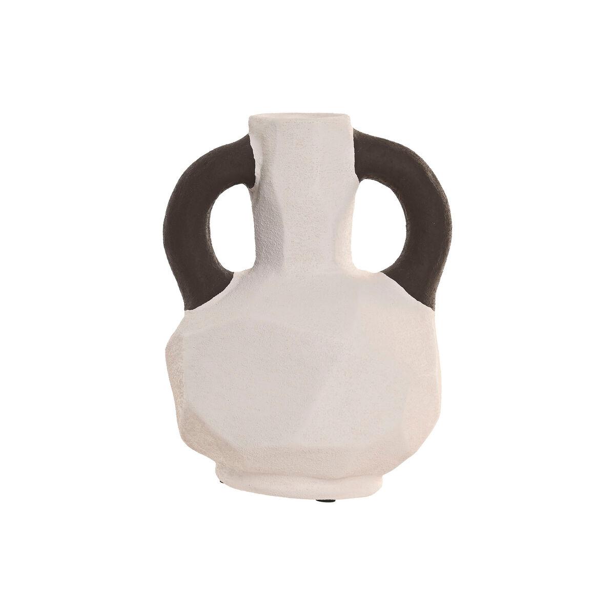 Jarrón Home ESPRIT Blanco Gris Gres 14 x 14 x 19 cm