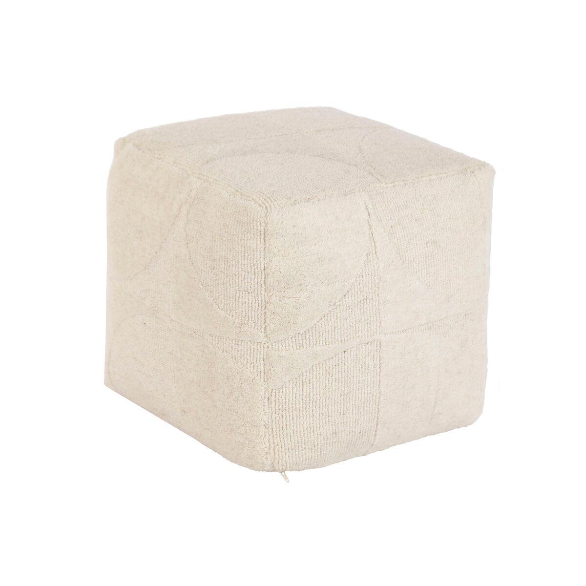 Reposapiés Home ESPRIT Beige Boho 45 x 45 x 45 cm