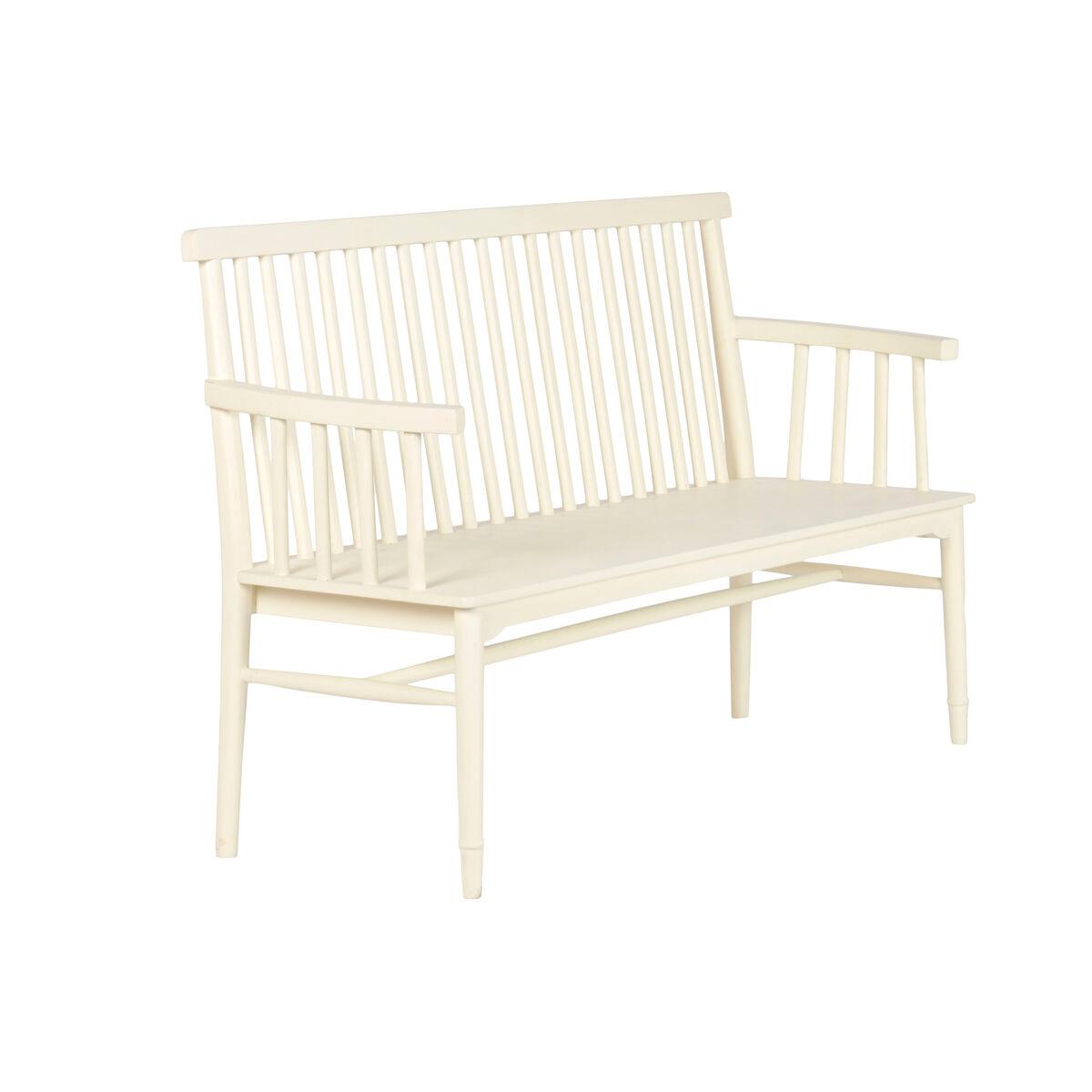 Banco Home ESPRIT Crema Madera de mango Madera MDF 150 X 50 X 98 CM
