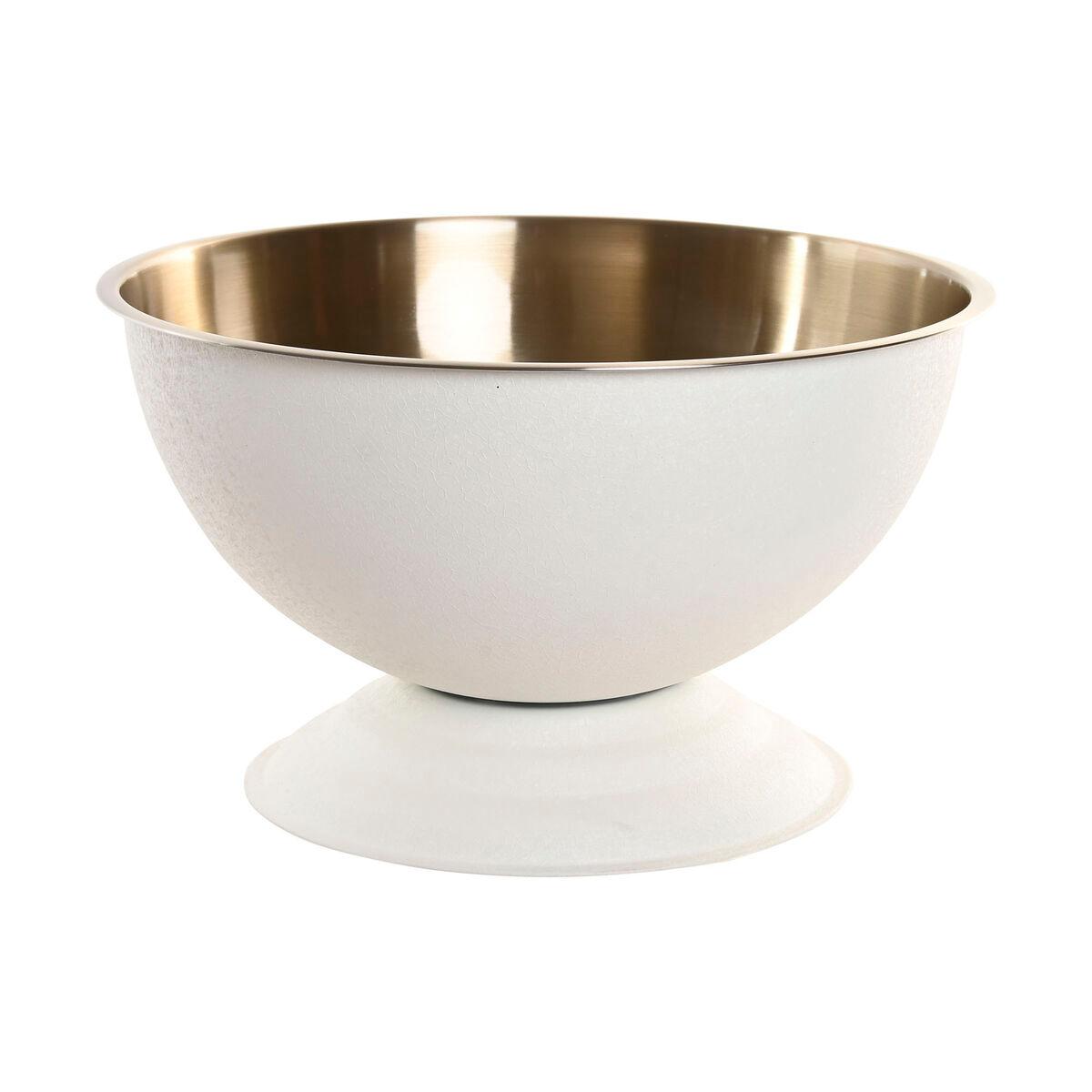 Champanera Home ESPRIT Blanco Dorado Acero Inoxidable Aluminio Loft 40 x 40 x 23 cm