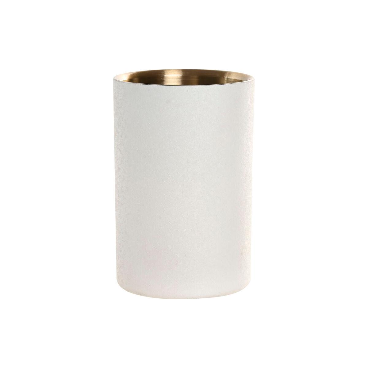 Enfriador de Botellas Home ESPRIT Blanco Dorado Acero Inoxidable Aluminio 12 x 12 x 18 cm