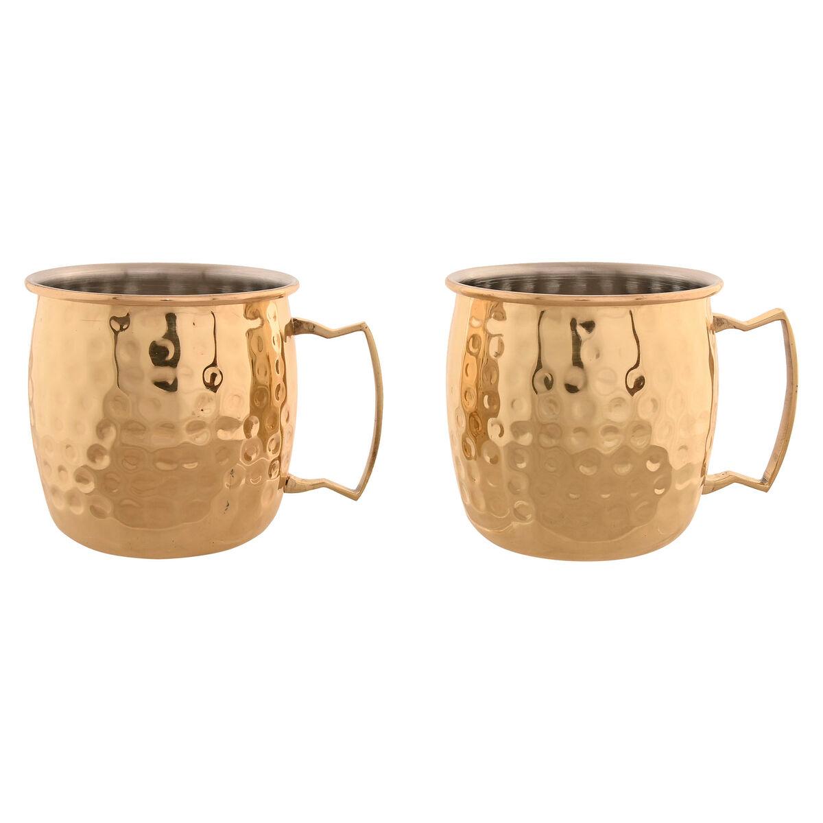 Juego de 2 Tazas Mug Home ESPRIT Dorado Loft 480 ml (2 Unidades)