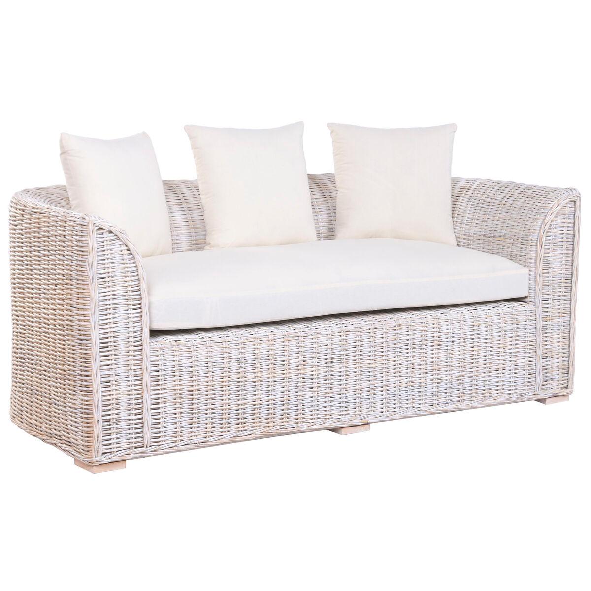 Sofá Home ESPRIT Blanco Bali Decapé 174 x 88 x 69 cm
