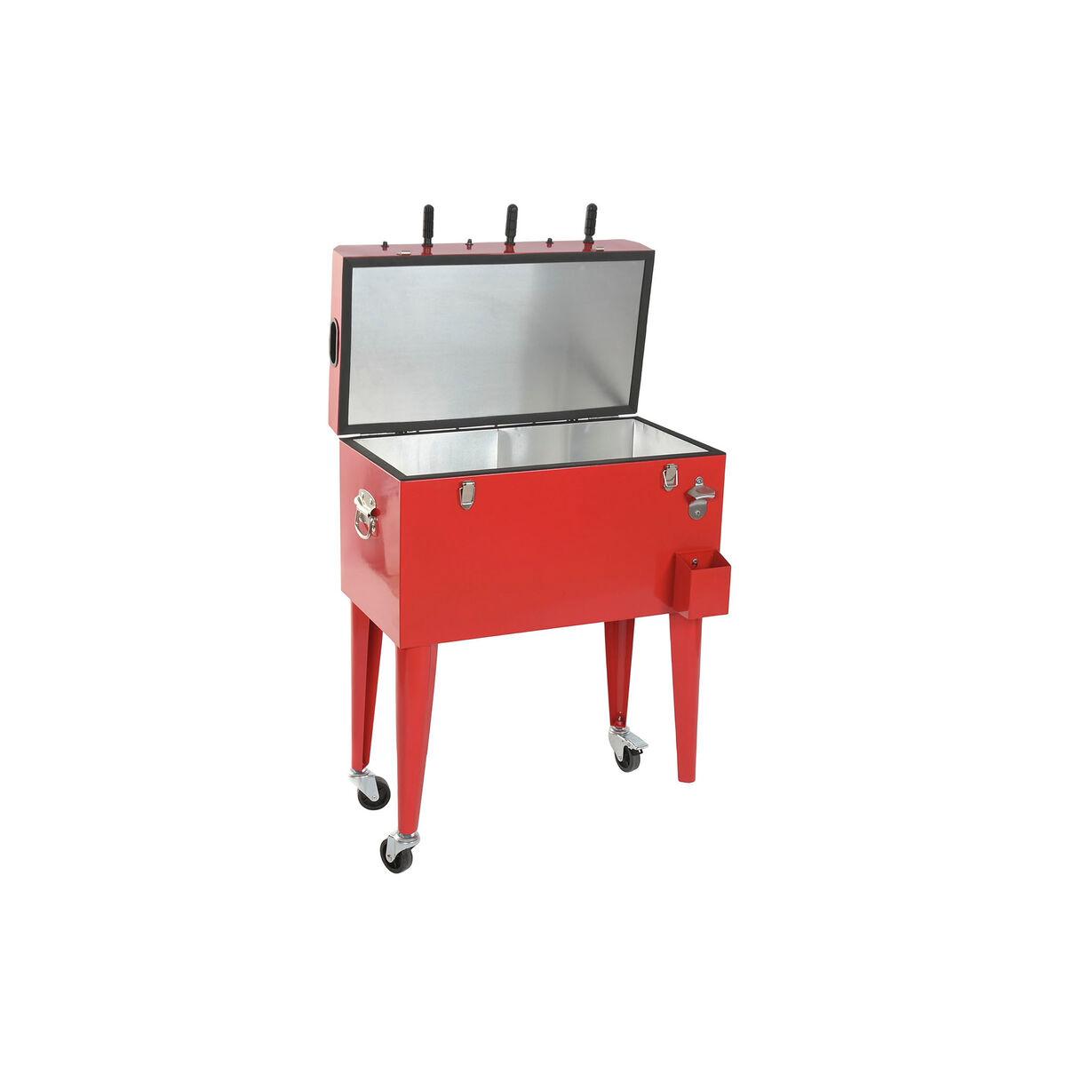 Nevera Portátil Home ESPRIT Rojo Metal Polipropileno 71 X 59 X 95 CM