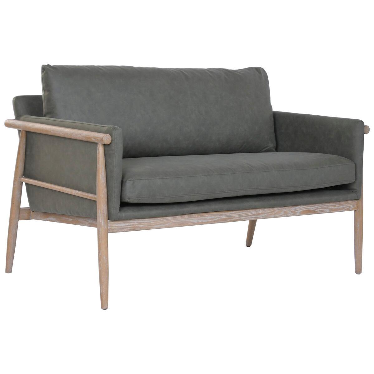 Sofá Home ESPRIT Marrón Verde Urbano Decapé 126,5 X 75 X 82 CM