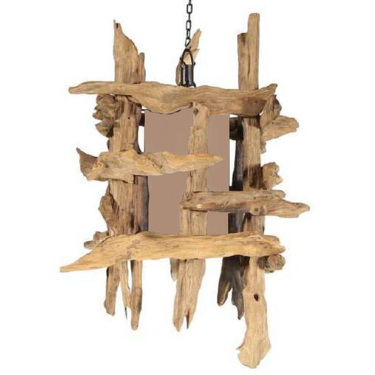 Lámpara de Techo Home ESPRIT Marrón madera de teca 50 X 50 X 79 CM