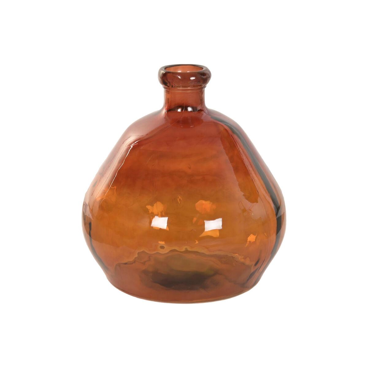Jarrón Home ESPRIT Ambar Bicolor Cristal reciclado Colonial 44 x 44 x 47,5 cm