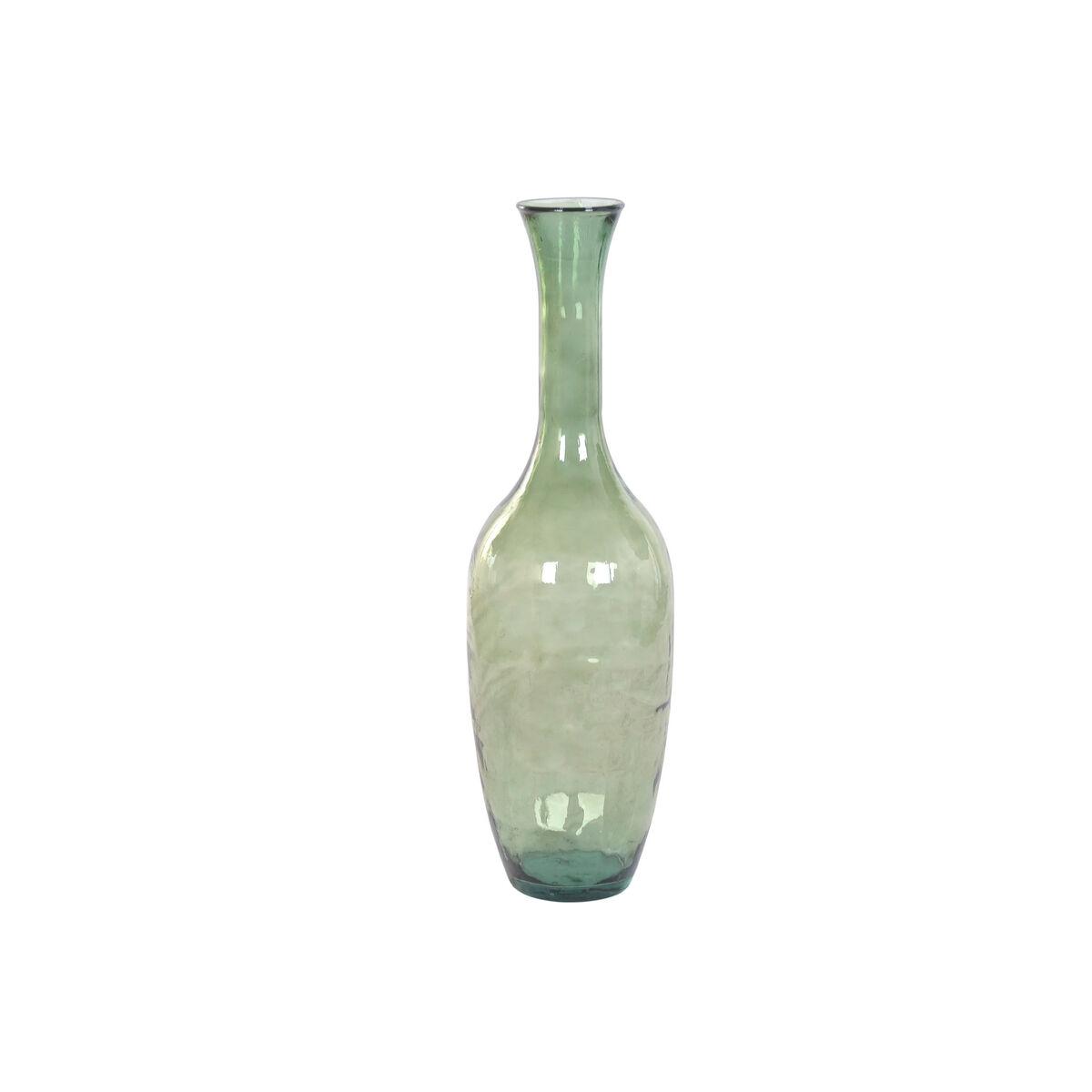 Jarrón Home ESPRIT Verde Cristal reciclado Estilo artesanal Tropical 30 x 30 x 100 cm