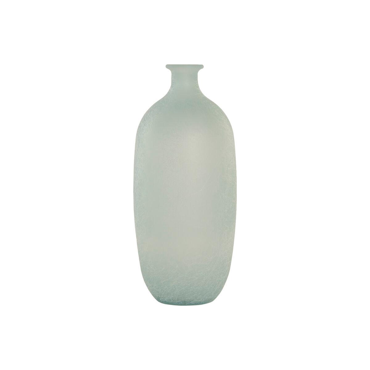 Jarrón Home ESPRIT Azul cielo Cristal reciclado Mediterráneo 16 x 16 x 38 cm