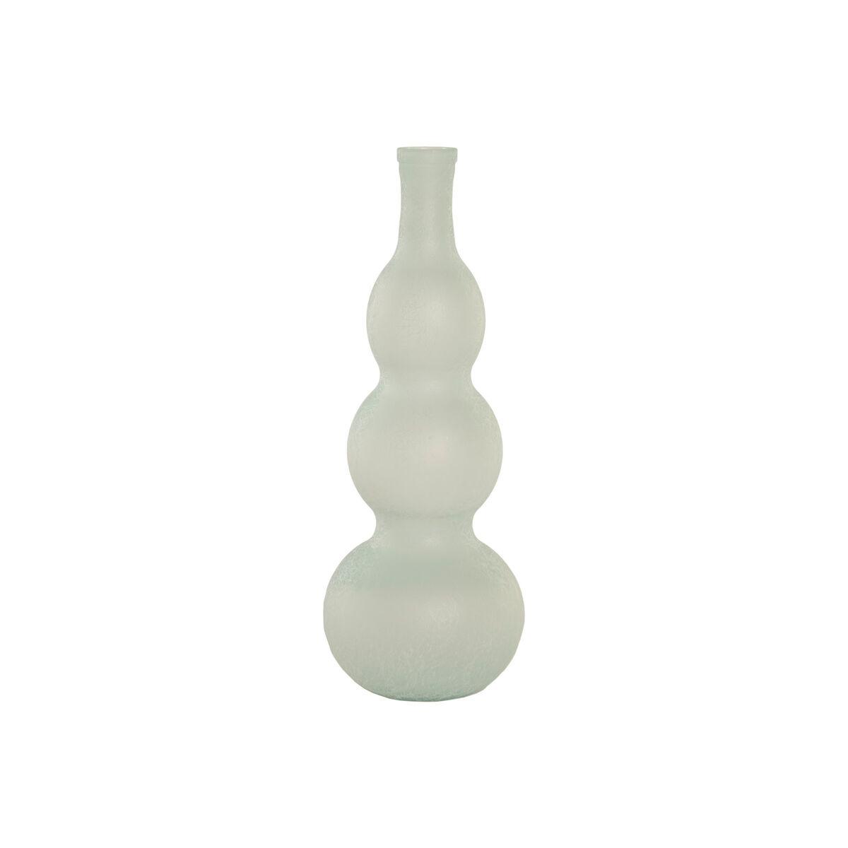 Jarrón Home ESPRIT Azul cielo Cristal reciclado Mediterráneo 17 x 17 x 45 cm