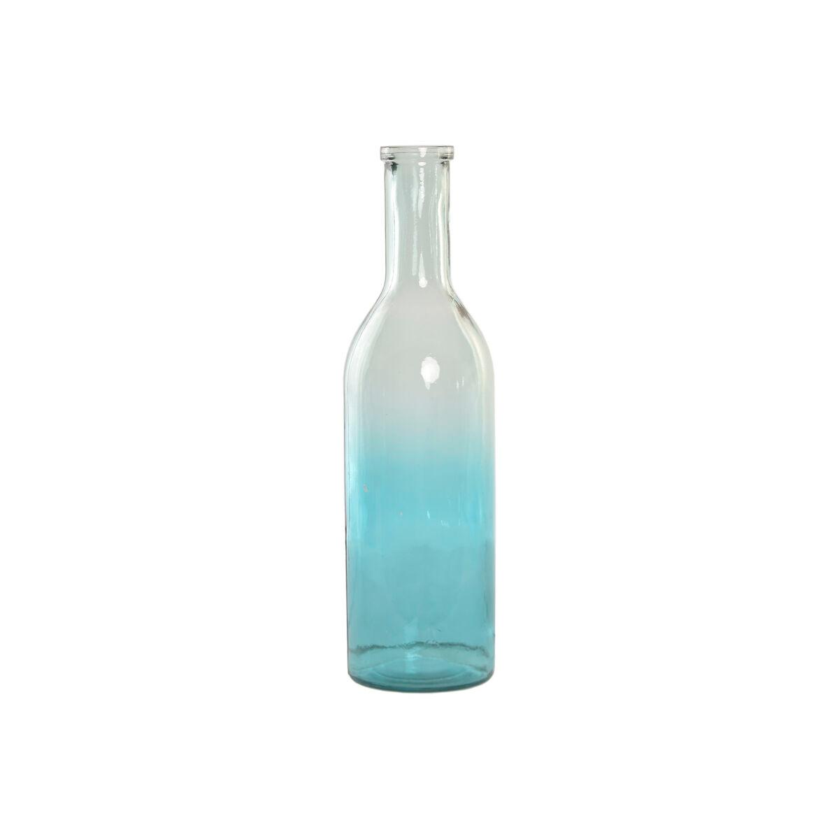 Jarrón Home ESPRIT Bicolor Cristal reciclado Mediterráneo 14 x 14 x 50 cm