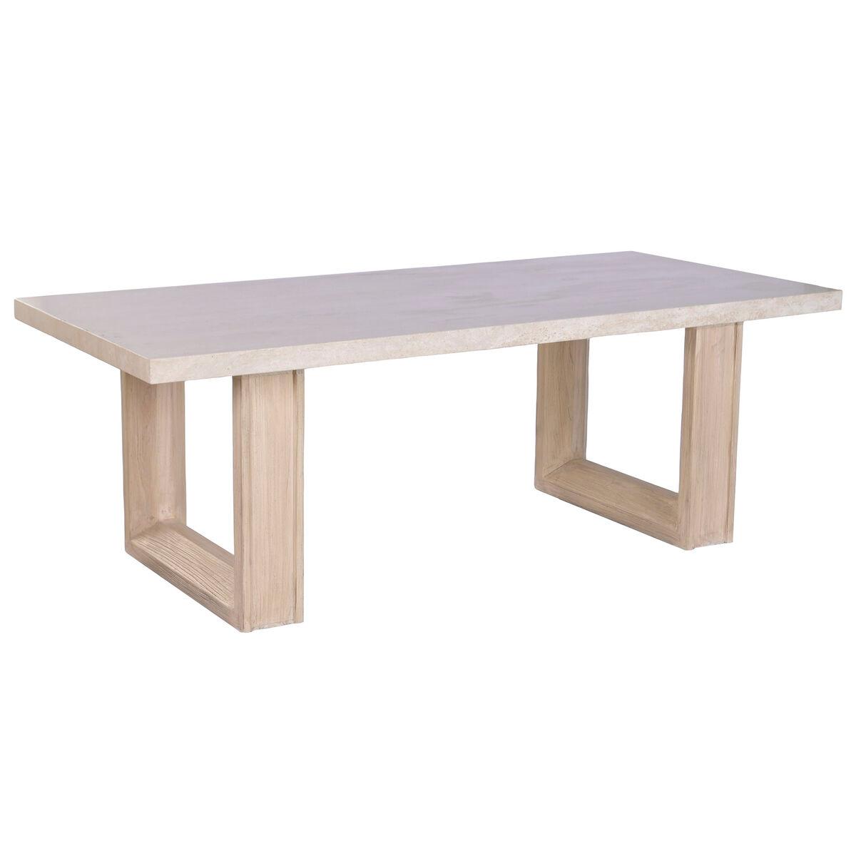 Mesa de Comedor Home ESPRIT Mármol Madera de olmo 220 x 100 x 76 cm