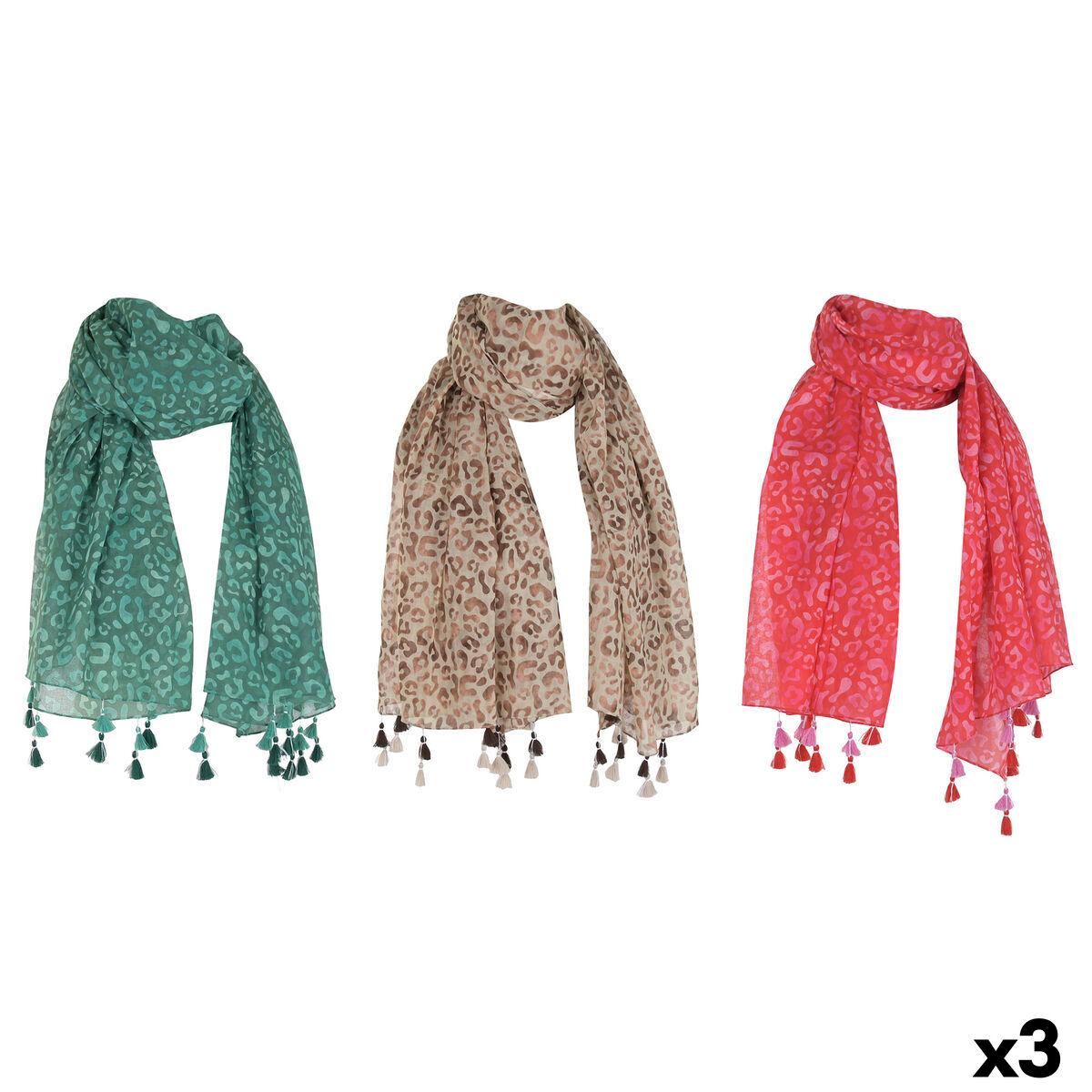 Pañuelo Home ESPRIT Marrón Verde Rosa (3 Unidades)