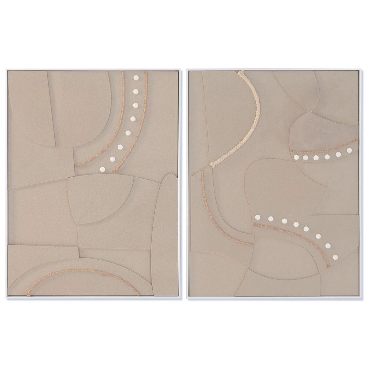Lienzo Home ESPRIT Beige Moderno Urbano 62 x 4,5 x 82 cm (2 Unidades)