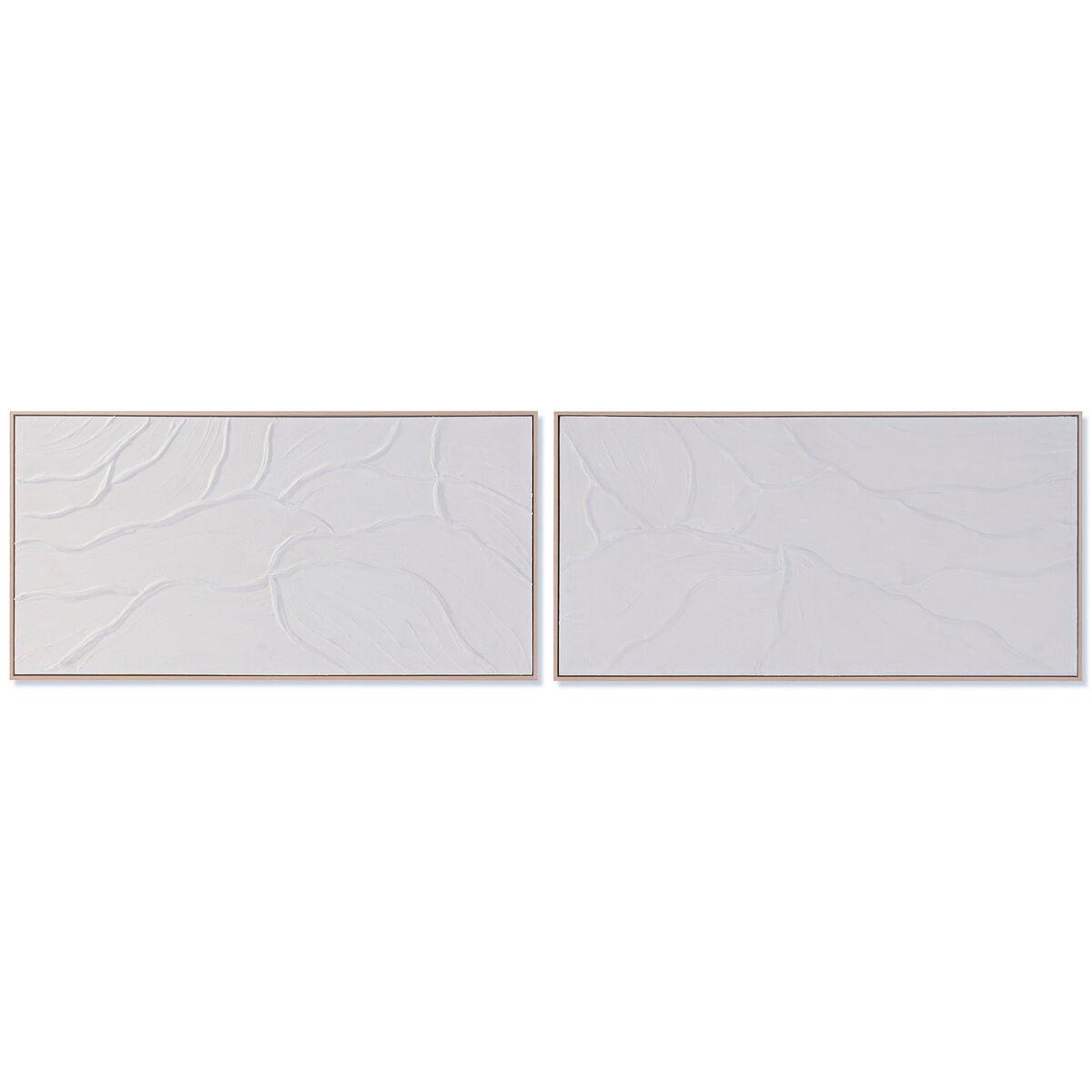 Lienzo Home ESPRIT Blanco Moderno Escandinavo 102 X 4,5 X 52 CM (2 Unidades)