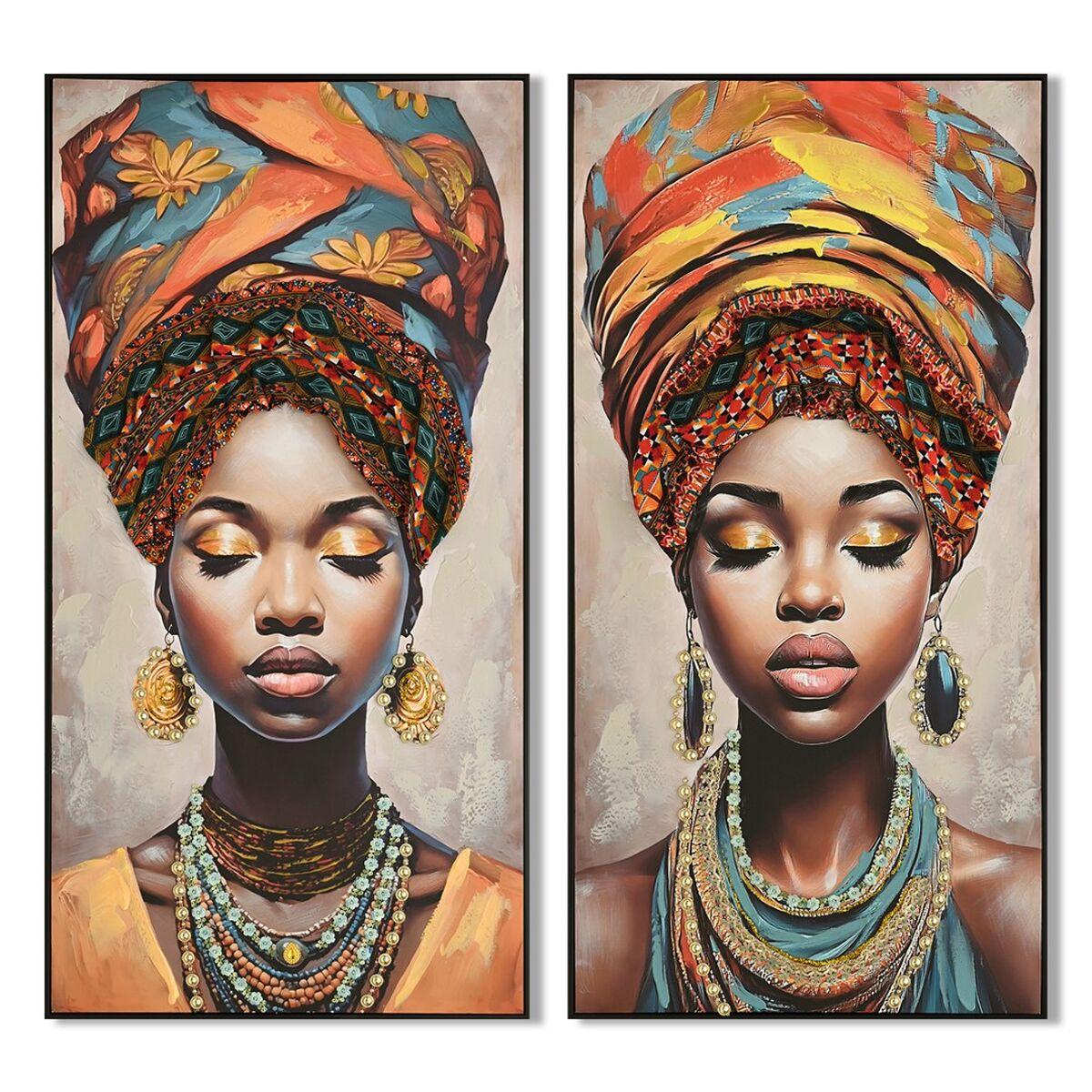Lienzo Home ESPRIT Colonial Africana 62 x 4 x 122 cm (2 Unidades)
