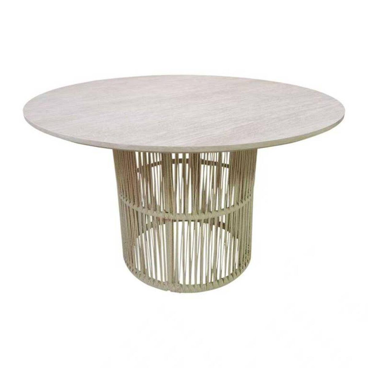 Mesa de Comedor Home ESPRIT Ratán Madera MDF 120 x 120 x 75 cm