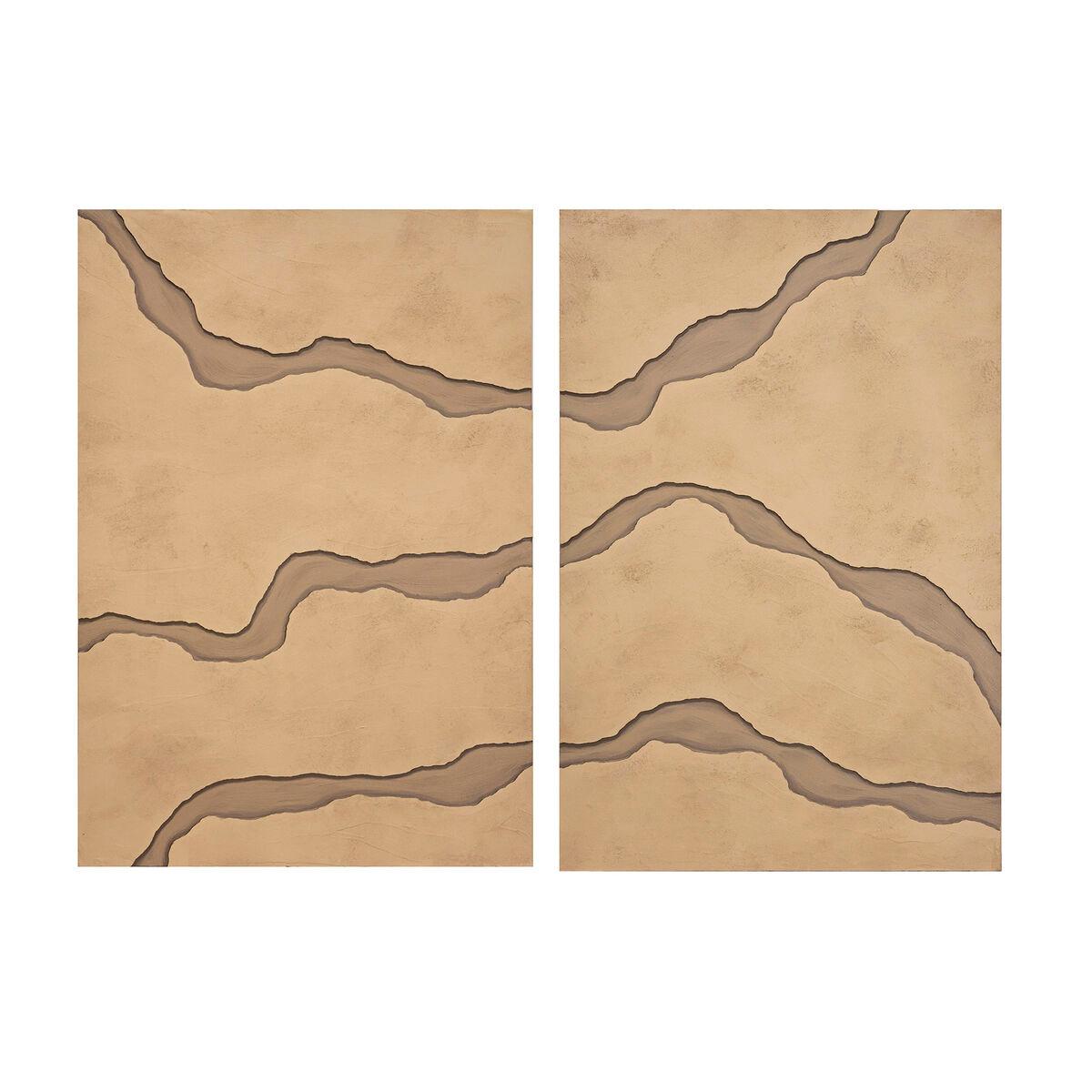 Lienzo Home ESPRIT Beige Moderno 80 x 3,5 x 120 cm (2 Unidades)