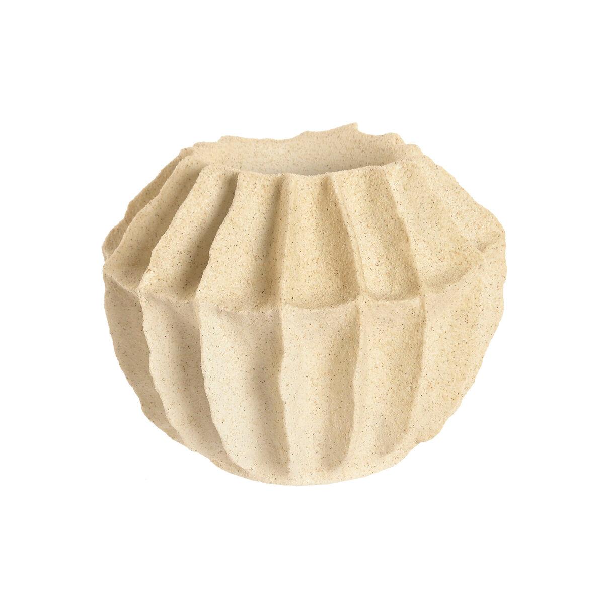 Jarrón Home ESPRIT Beige Resina Mediterráneo 26 x 26 x 21 cm