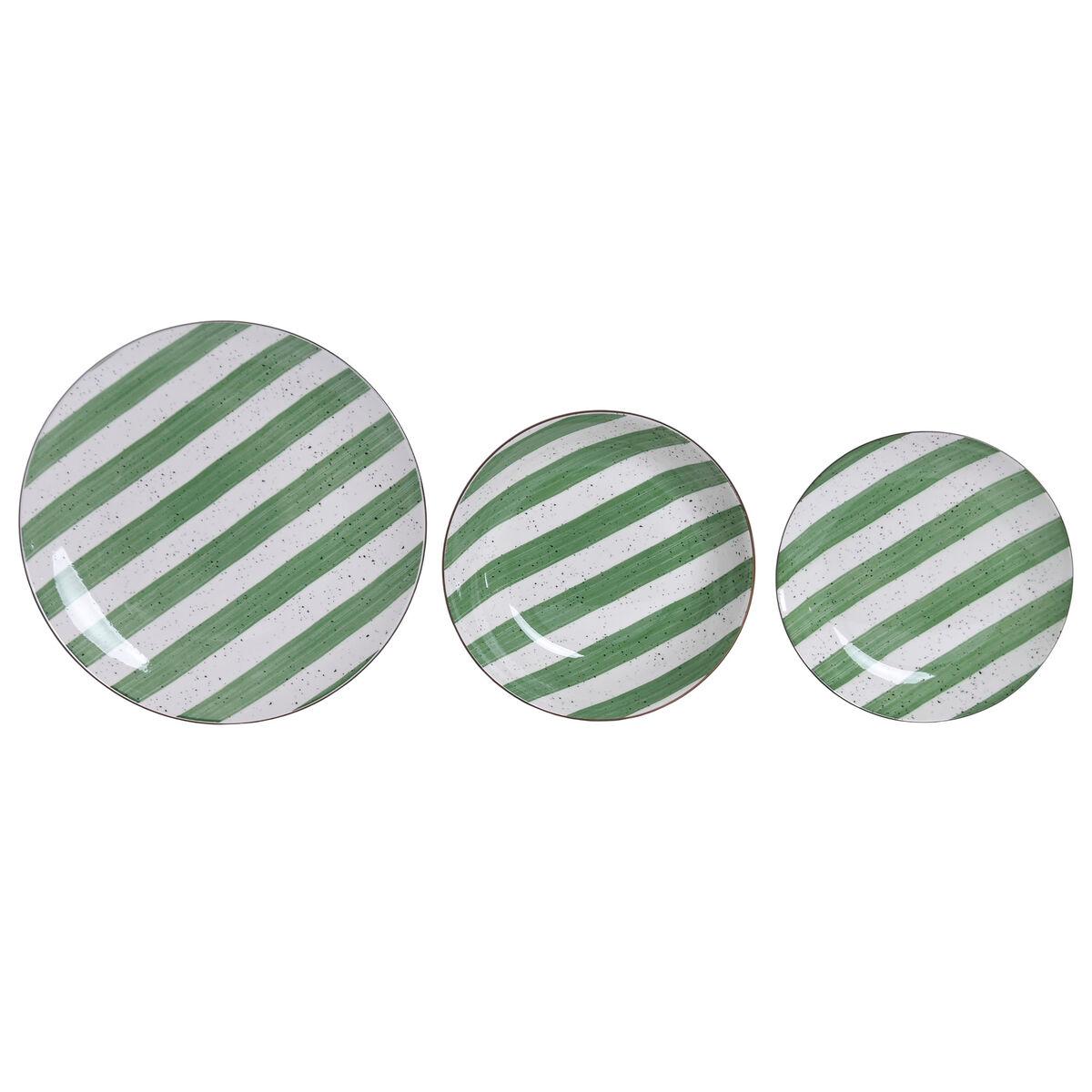 Set de Vajilla Home ESPRIT Verde Porcelana Mediterráneo 18 Piezas