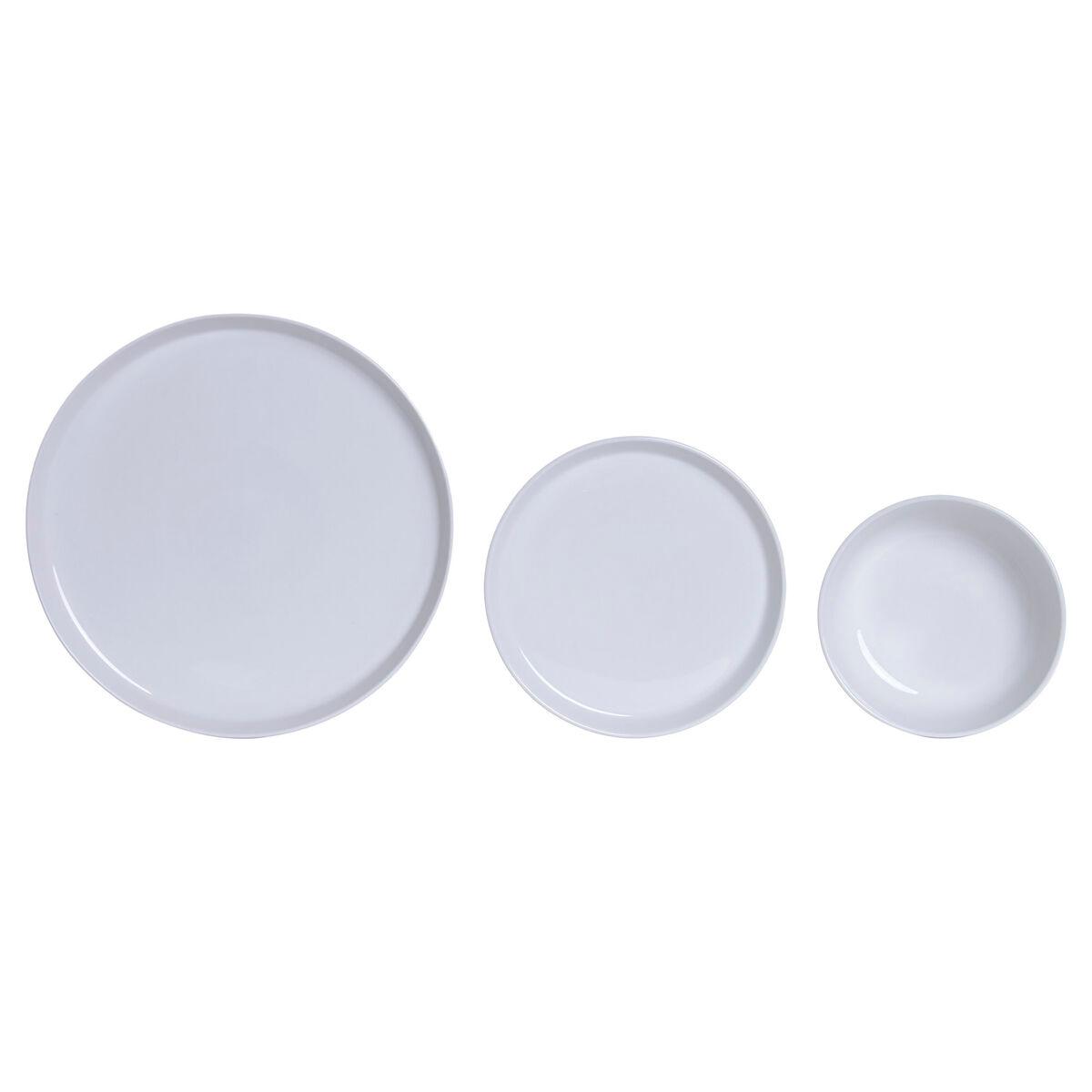 Set de Vajilla Home ESPRIT Blanco Porcelana Moderno 18 Piezas