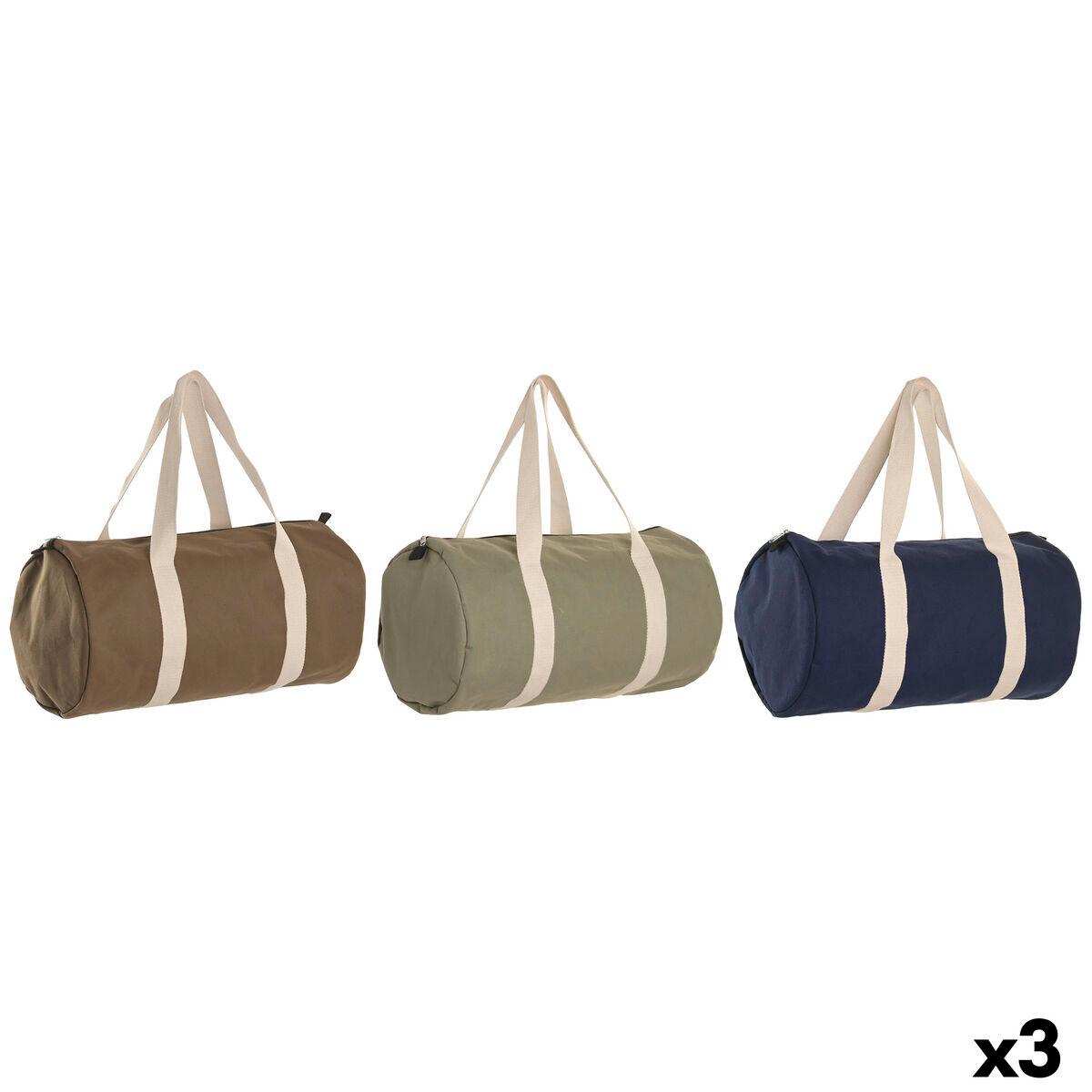 Bolso Mujer Home ESPRIT Marrón Verde Azul marino 50 x 26 x 26 cm (3 Unidades)