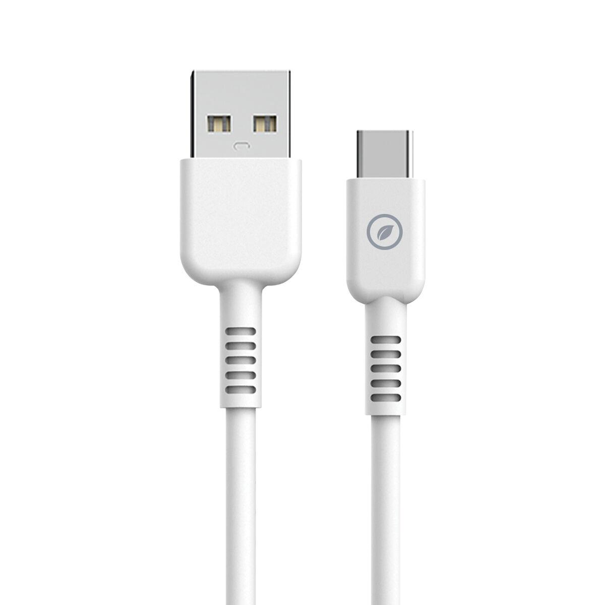 muvit for change cable USB a Tipo C 3A/27W 0.2m blanco