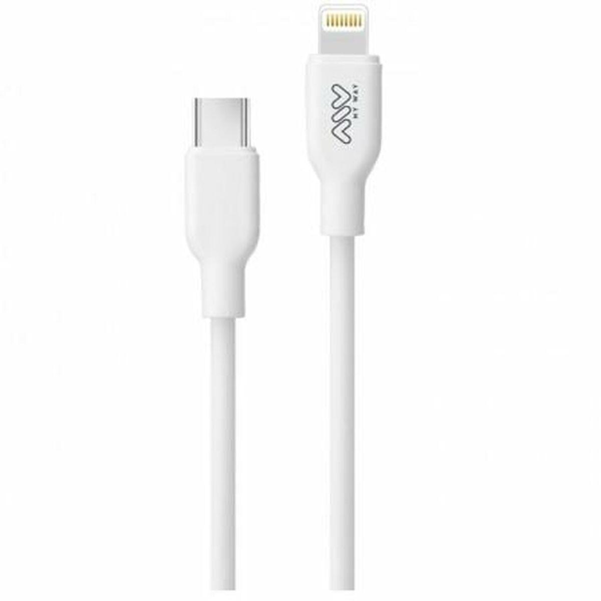 myway cable Tipo C-Lightning 20W 1m blanco