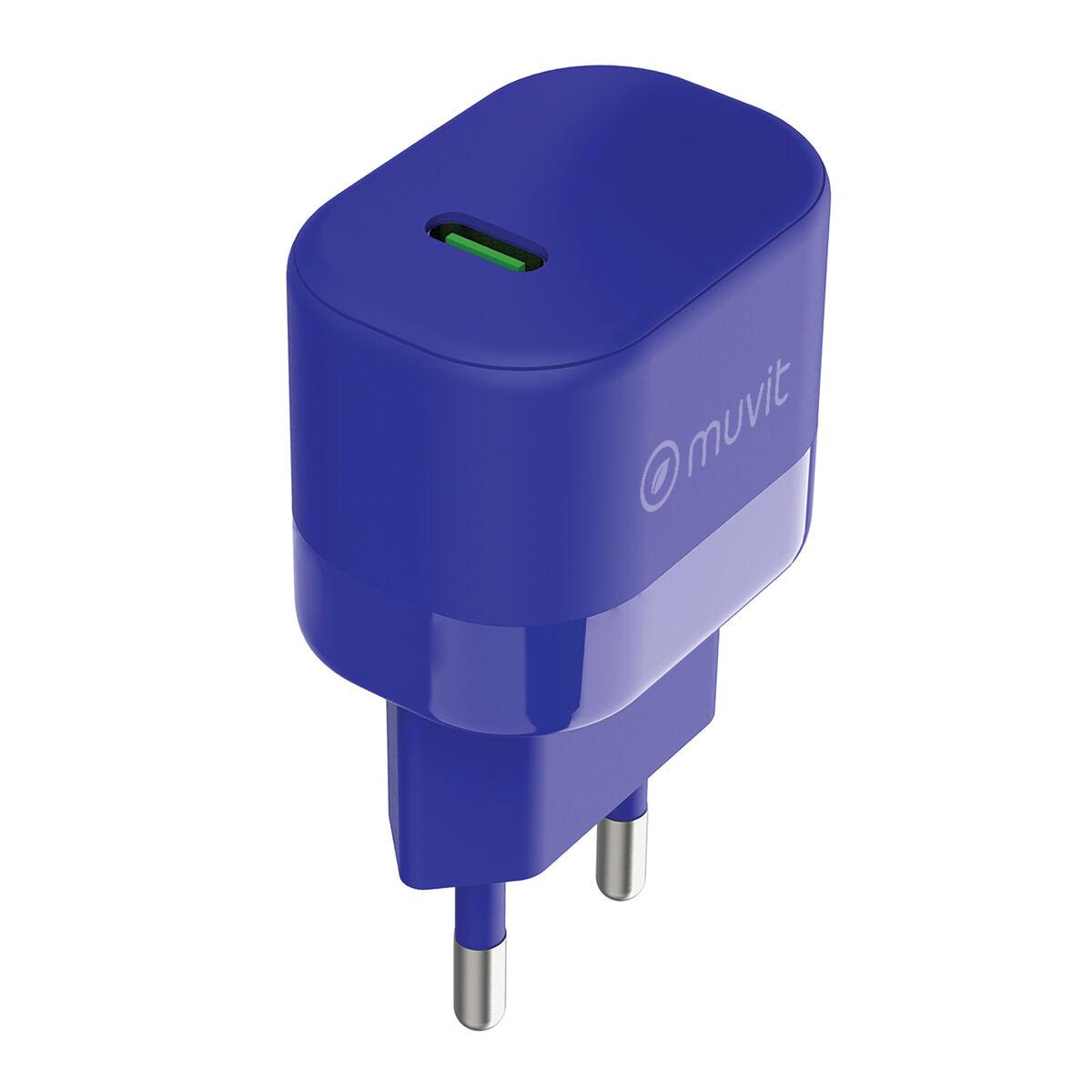 muvit for change cargador de pared Tipo C PD 25W Azul