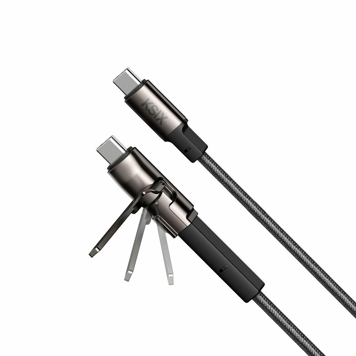 Cable USB KSIX Negro 1 m
