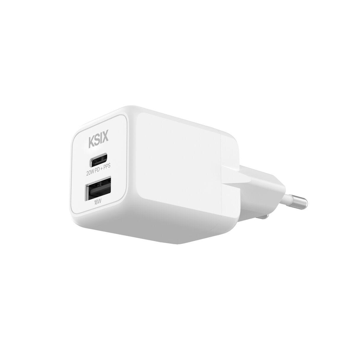 Cargador de Pared KSIX Blanco 20 W