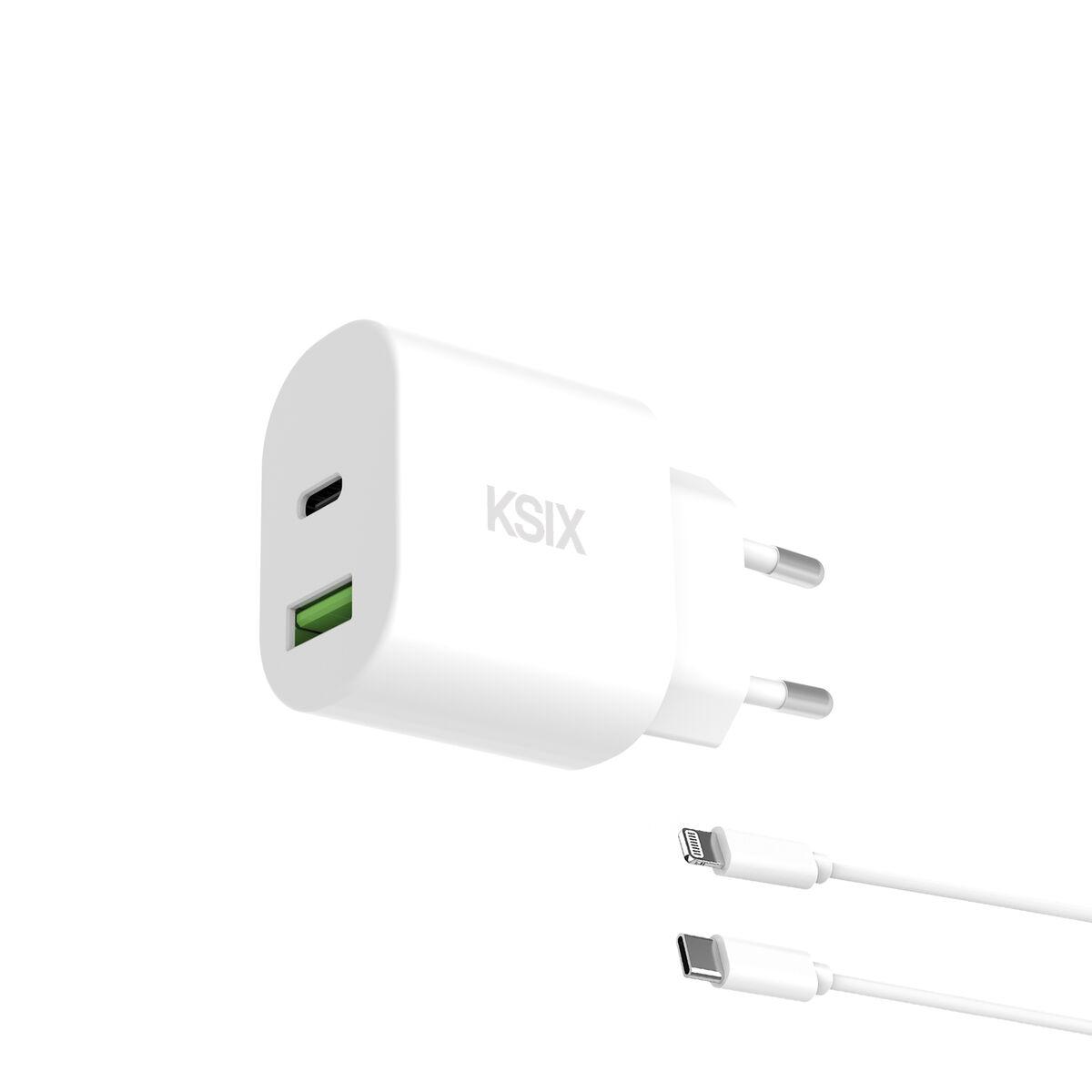 Cargador de Pared KSIX Blanco 20 W