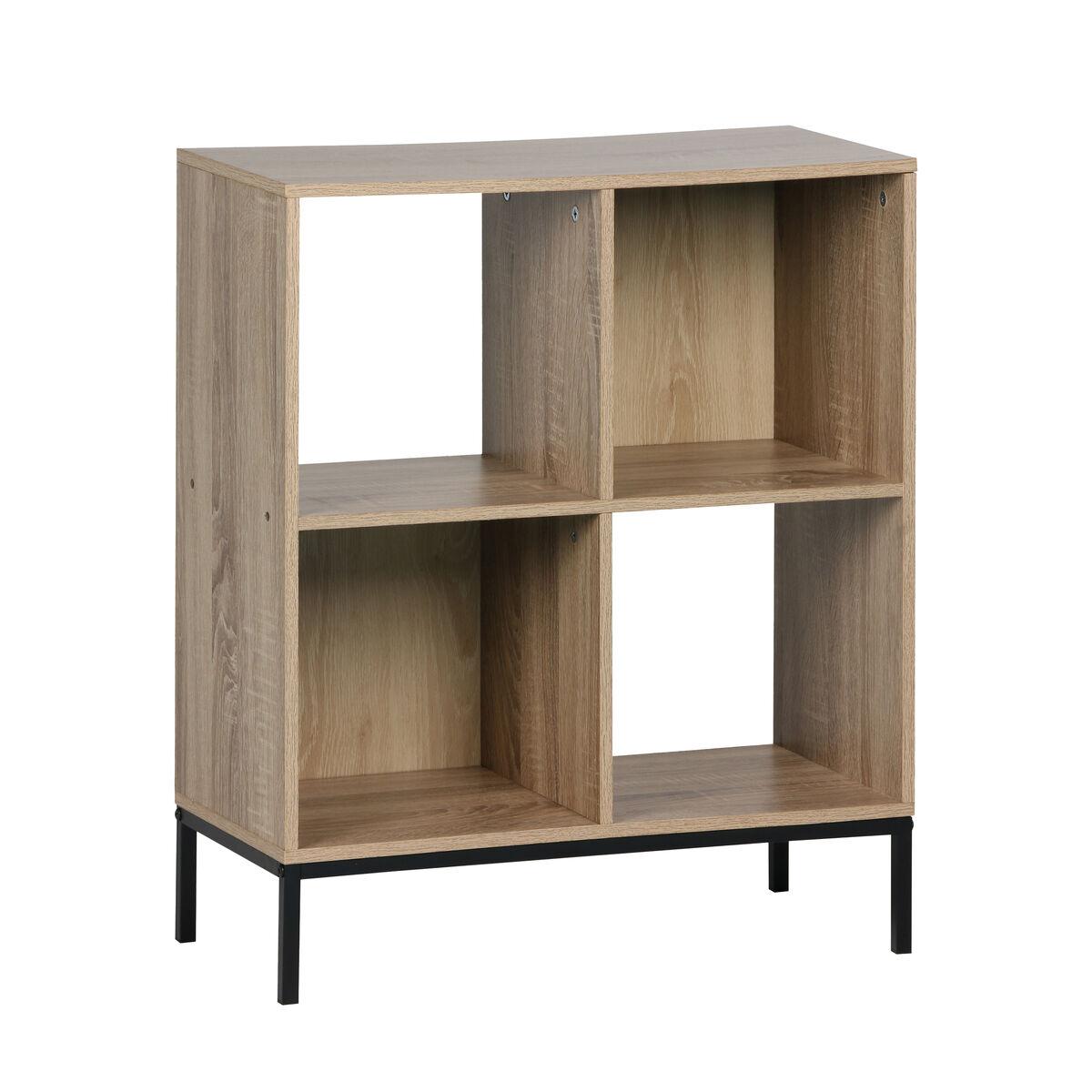 Estantería MobleKit Marrón Negro Madera Metal 60 x 29 x 72 cm