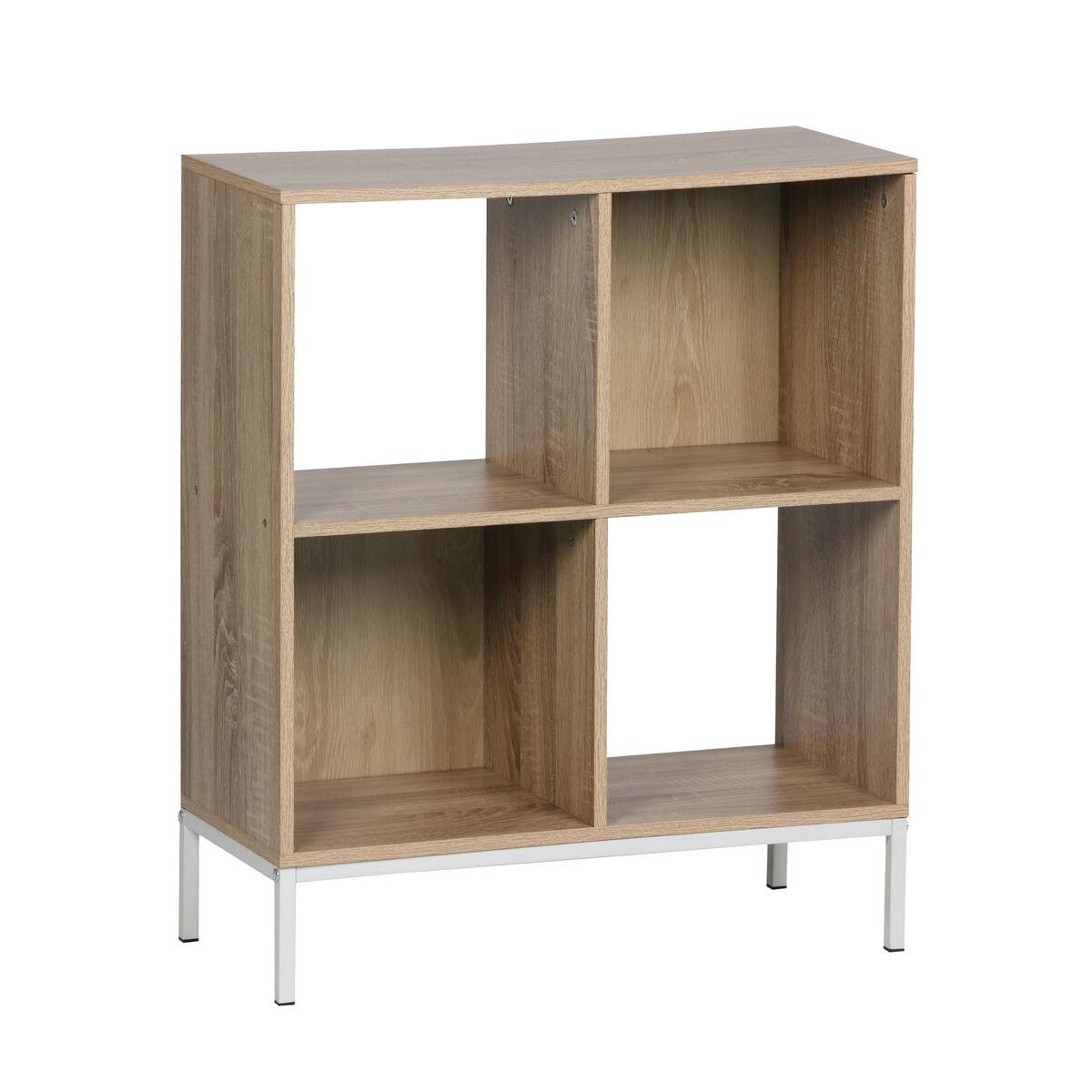 Estantería MobleKit Blanco Marrón Madera Metal 60 x 29 x 72 cm