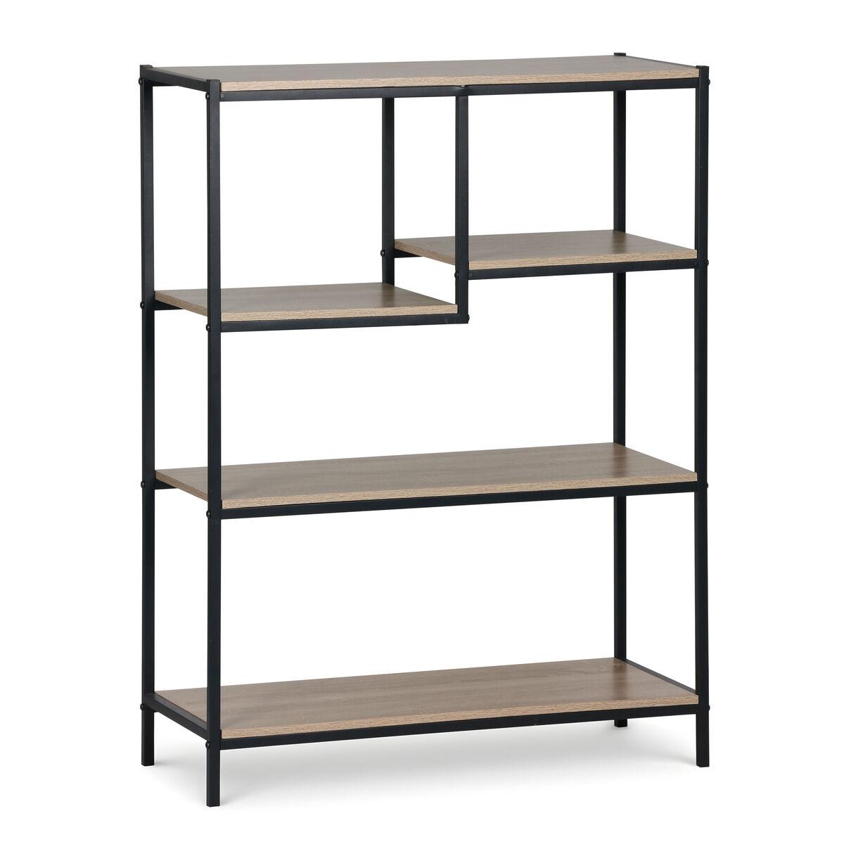 Estantería MobleKit Marrón Negro Madera Metal 75 x 30 x 100 cm