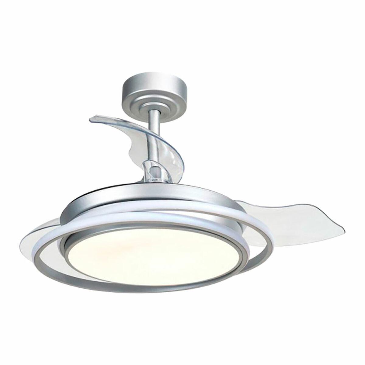 Ventilador de Techo con Luz CristalRecord Plateado 35 W (3000 K) (4000 K)