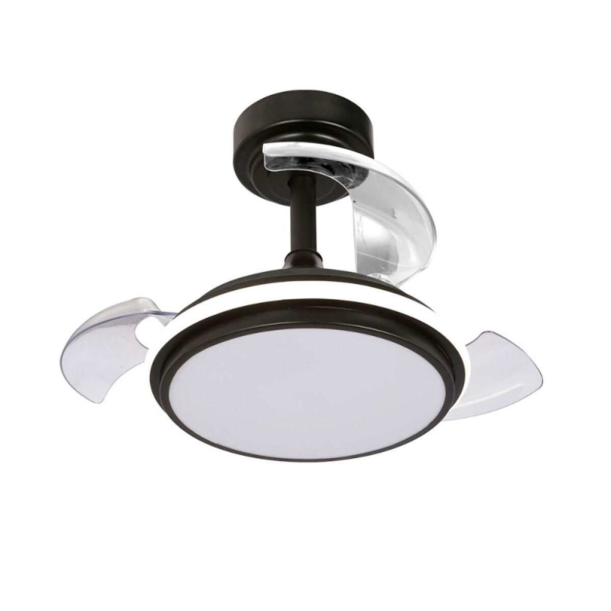 Ventilador de Techo con Luz CristalRecord Negro 35 W 1000 Lm (3000 K) (4000 K)