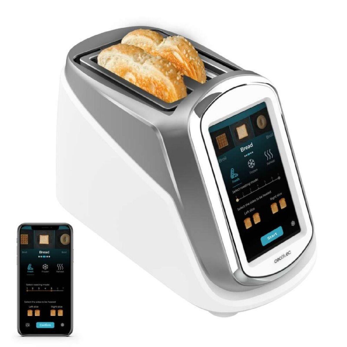 Cecotec Tostadora ToastPad Double Pro pantalla LCD, 1400W, acero inox, negro