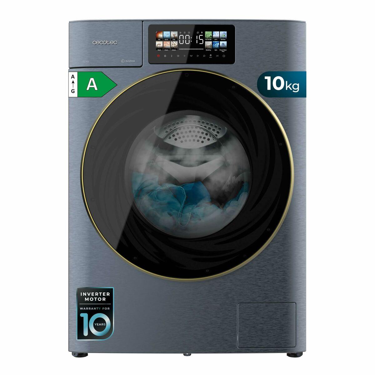 Lavadora Cecotec 10950 Autodose Inverter 3D Titanium A 1400 rpm 10 kg