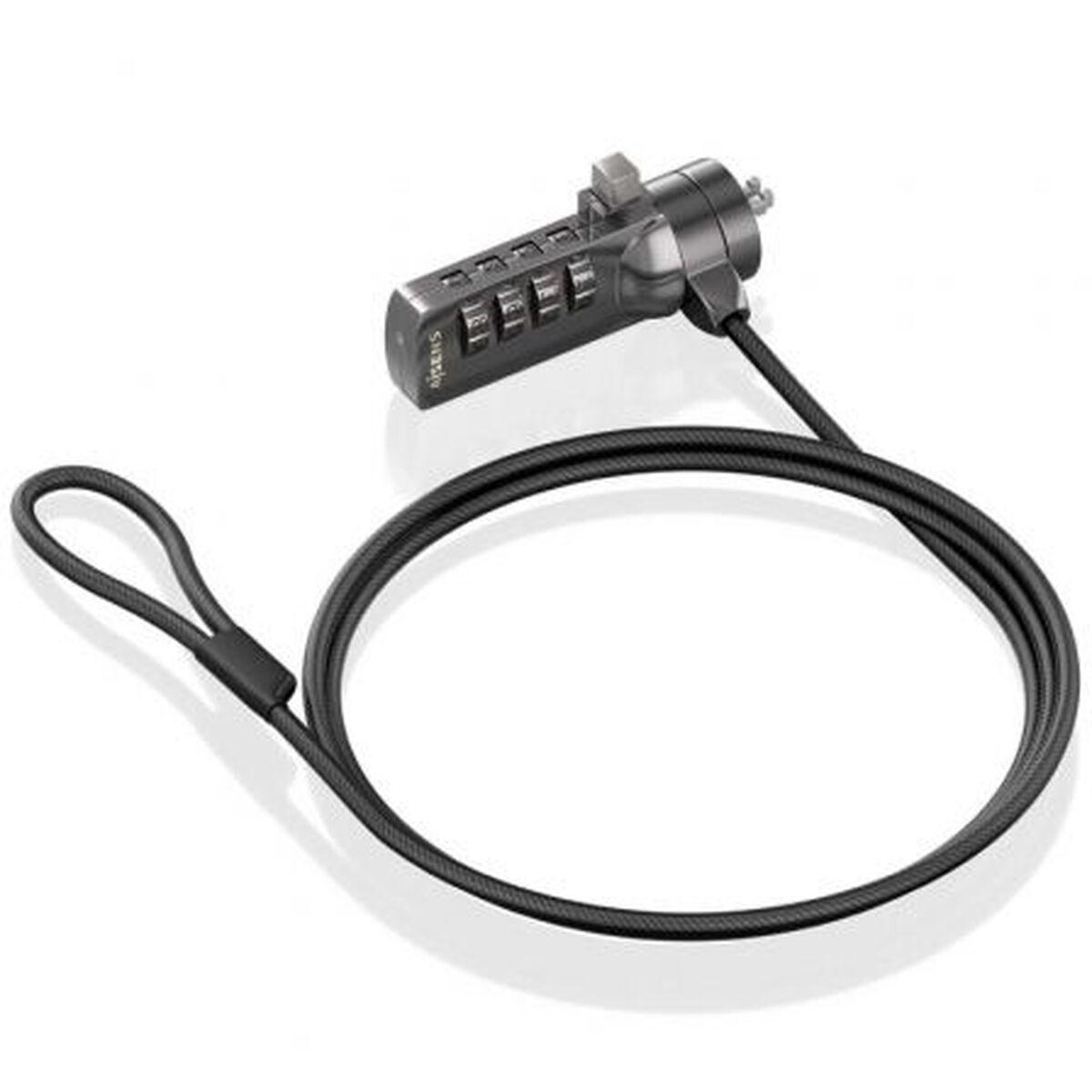 Cable de Seguridad Aisens ASLK-D40N03-BK Negro 1,5 m