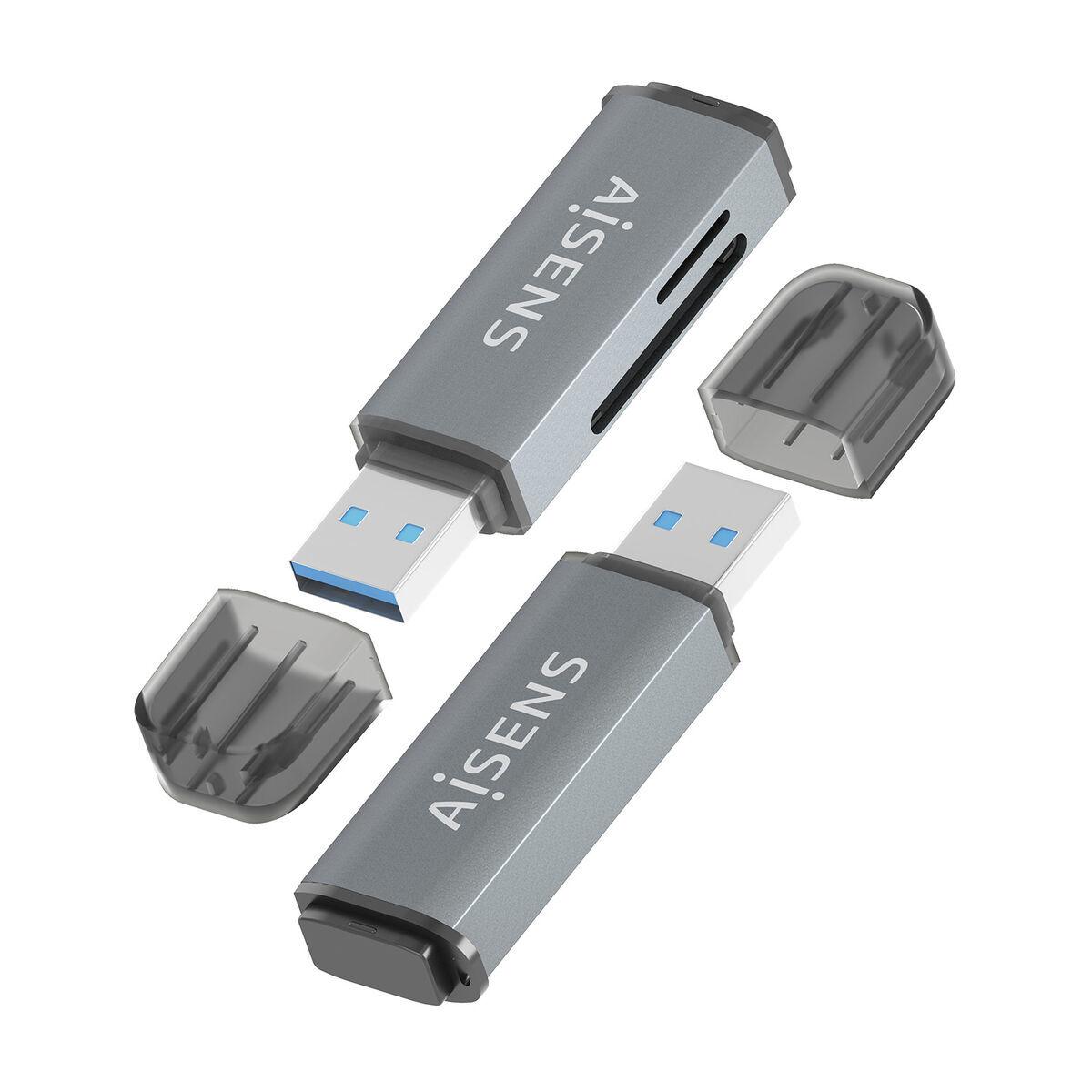 Lector de Tarjetas Aisens ASCR-2A09-GR Gris