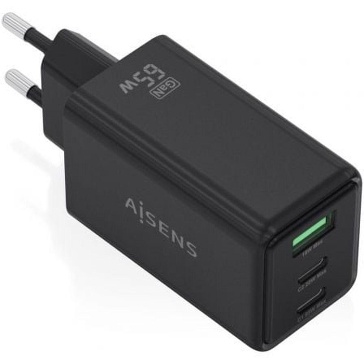 Cargador de Pared Aisens ASCH-65W3P073-BK Negro 65 W